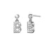 Solid 925 Sterling Silver Initial Crystal Personalised Alphabet Letter Earrings